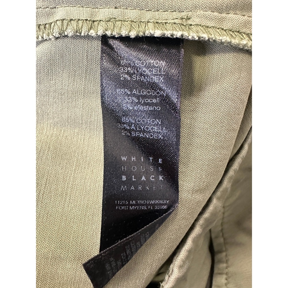 White House Black Market Cargo Jogger Pants Size 6 Olive Green Utility WHBM - Picture 4 of 11